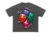 Load image into Gallery viewer, BYOT SMILE FACE GRAPHIC T-SHIRT (SHADOW GRAY)
