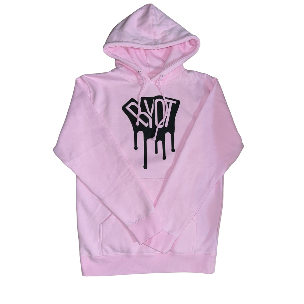 BYOT HOODIE (POWDER PINK/BLACK)