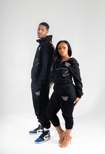 Load image into Gallery viewer, UNISEX TREND SWEATSUIT (BLACK/SILVER)
