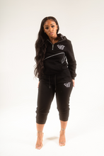 Load image into Gallery viewer, UNISEX TREND SWEATSUIT (BLACK/SILVER)
